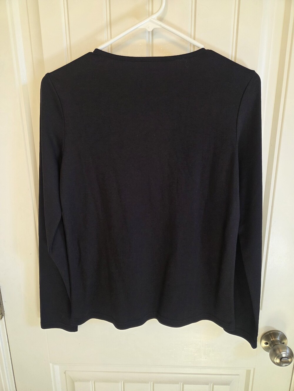 Rhinestone Heart Black Longsleeve Shirt - Picture 2 of 6